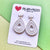 Earrings - White Textured Teardrop Earrings