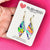 Earrings - My Dopamine Fix Slim Diamond Drops on Gold French Hooks