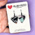 Earrings - Pastel on Black Hearts on French Hooks