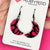 Earrings - Butterfly Wings Moons on Black French Hooks