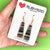 Earrings - Stripy Lighthouse Obelisk Drops on Gold French Hooks