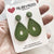 Earrings - Olive & Milk Teardrop Earrings