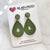 Earrings - Olive & Milk Teardrop Earrings