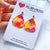 Hand Painted Acrylic Natalie Triangle Drop Earrings on Ball Studs - Sunset Fiesta