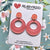 Hand Painted Acrylic Retro Chloe Hoop Earrings - Pink Ombre