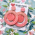 Hand Painted Acrylic Retro Tammy Large Hoop Earrings - Pink Ombre